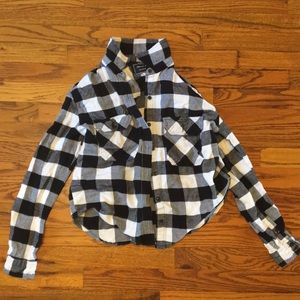Checkered button down shirt